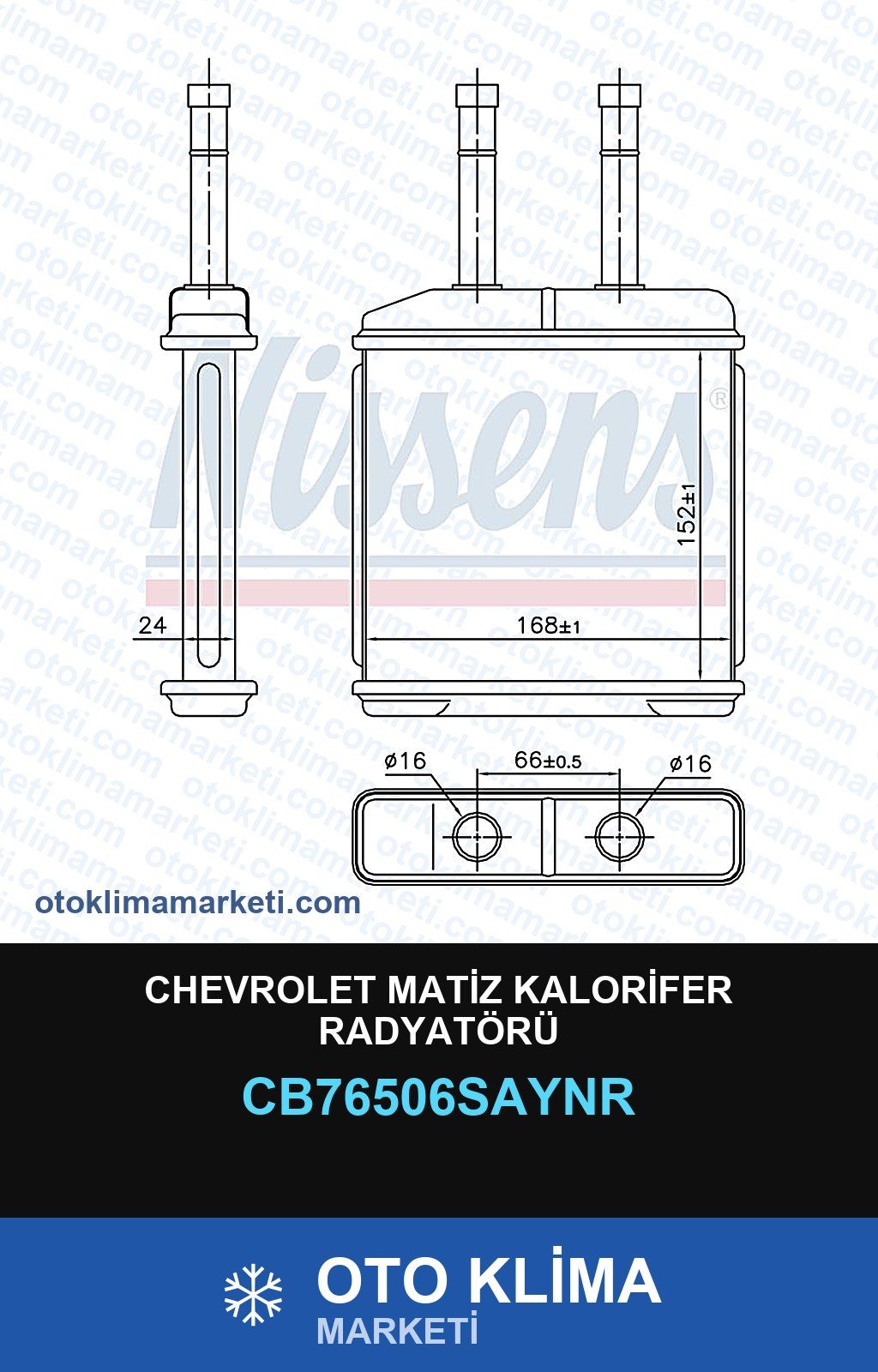 Chevrolet Matiz Kalorifer Radyatörü — KALORİFER PETEĞİ — UNICORE marka — Uyumlu: CHEVROLET