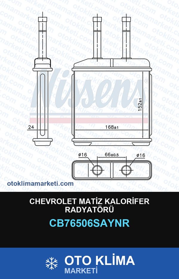 Chevrolet Matiz Kalorifer Radyatörü — KALORİFER PETEĞİ — UNICORE marka — Uyumlu: CHEVROLET