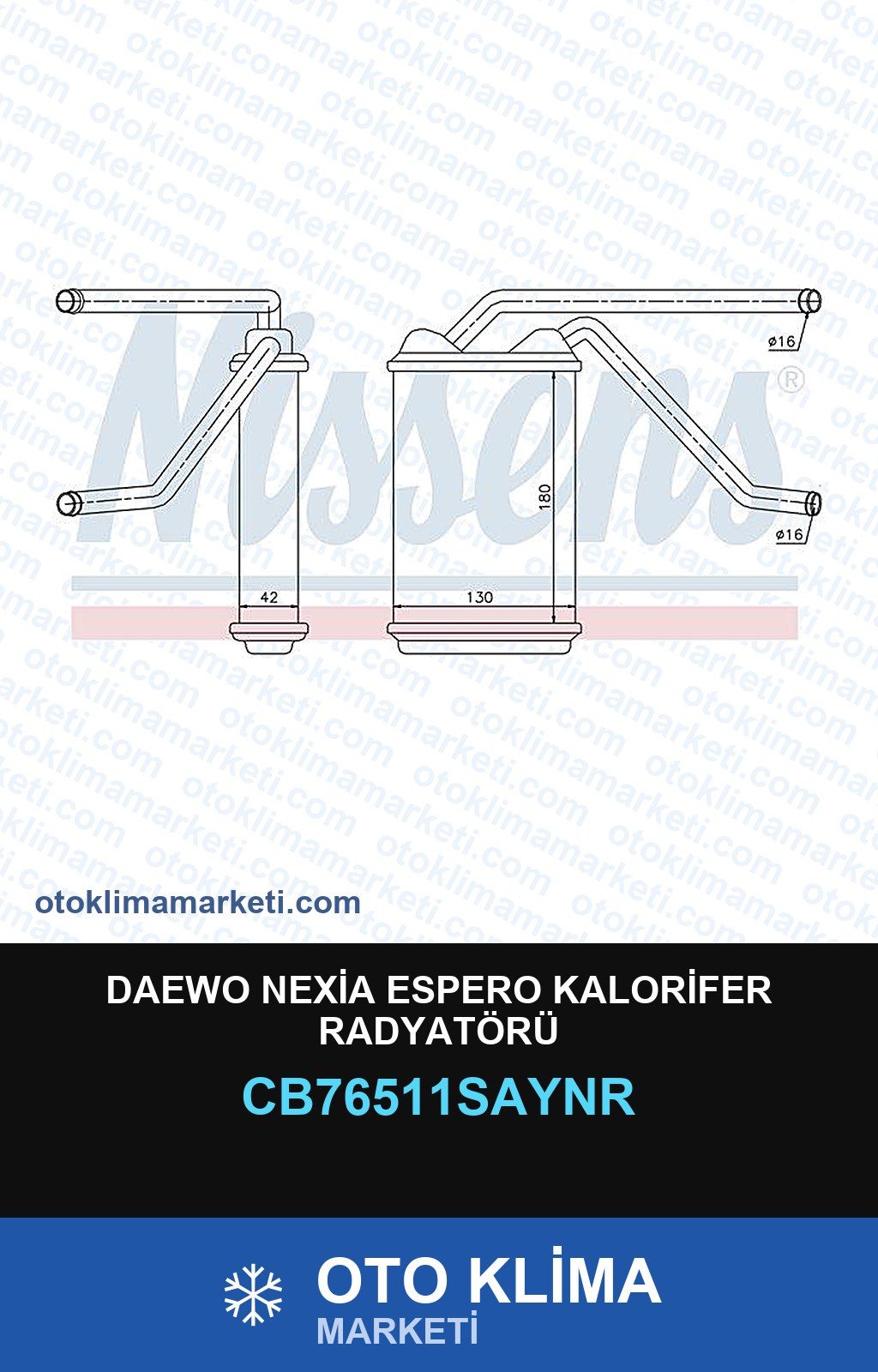 Daewo Nexia Espero Kalorifer Radyatörü — KALORİFER PETEĞİ — UNICORE marka