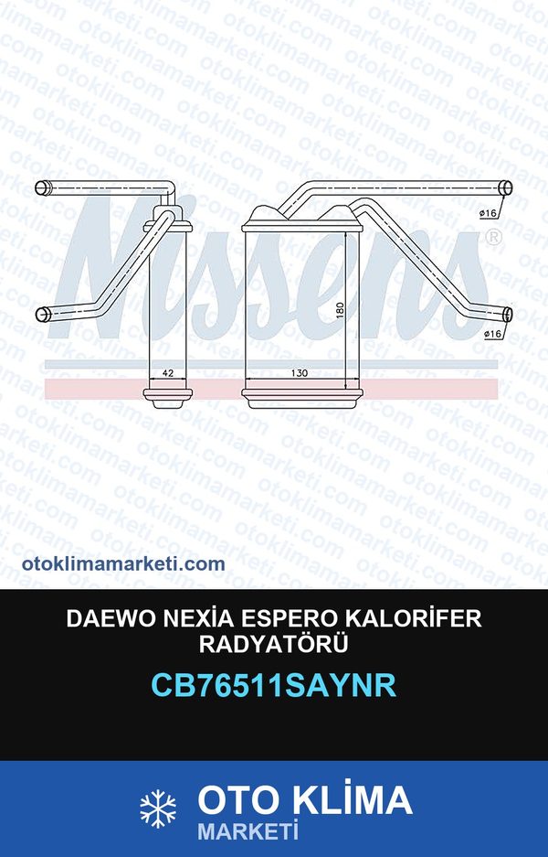 Daewo Nexia Espero Kalorifer Radyatörü — KALORİFER PETEĞİ — UNICORE marka