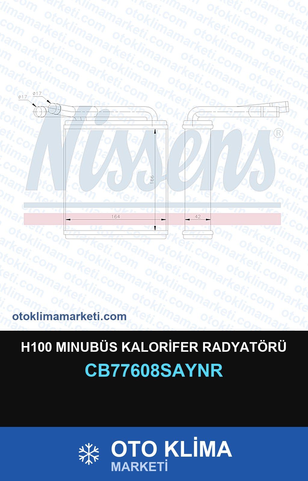 H100 Mınubüs Kalorifer Radyatörü — KALORİFER PETEĞİ — UNICORE marka