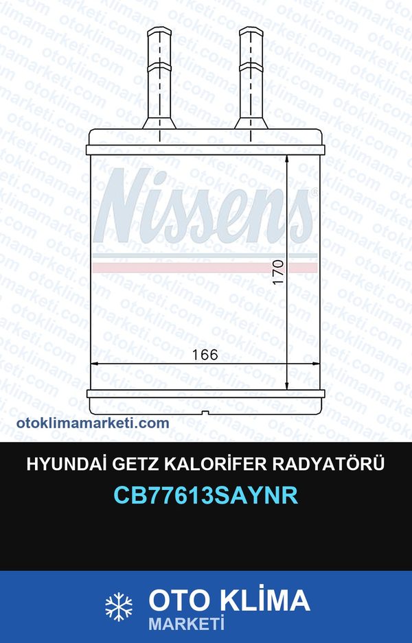 Hyundai Getz Kalorifer Radyatörü — KALORİFER PETEĞİ — UNICORE marka — Uyumlu: HYUNDAI