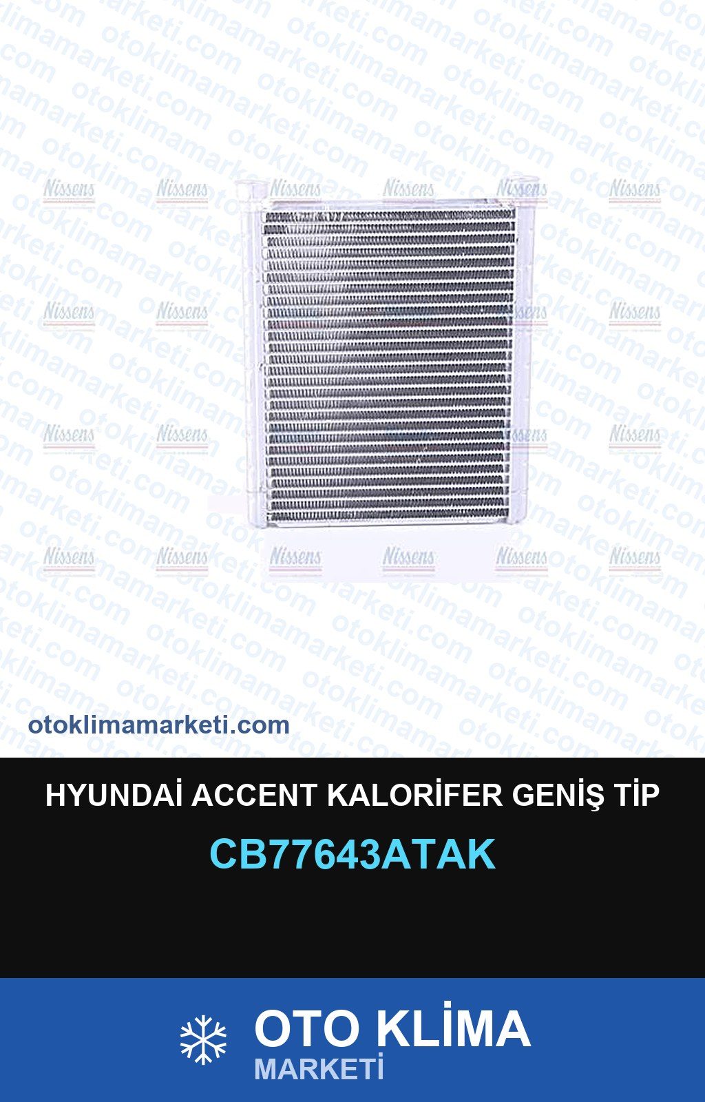 Hyundai Accent Kalorifer Geniş Tip — KALORİFER PETEĞİ — VEKA marka — Uyumlu: HYUNDAI