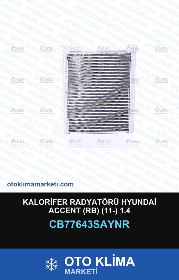 Kalorifer Radyatörü Hyundai Accent (Rb) (11-) 1.4 — KALORİFER PETEĞİ — UNICORE marka — Uyumlu: HYUNDAI