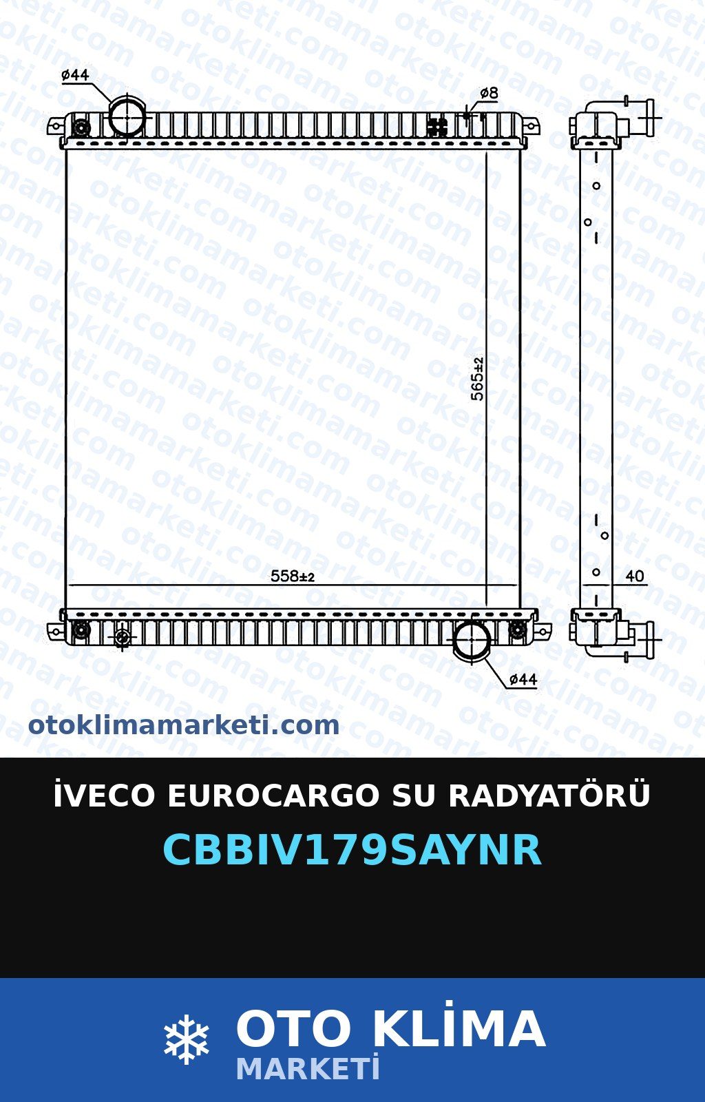 İveco Eurocargo Su Radyatörü — SU RADYATÖRÜ — UNICORE marka — Uyumlu: IVECO