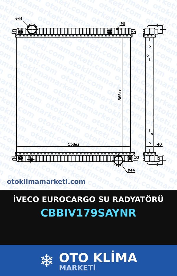 İveco Eurocargo Su Radyatörü — SU RADYATÖRÜ — UNICORE marka — Uyumlu: IVECO