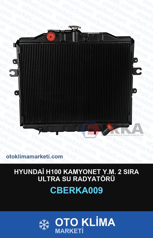 Hyundai H100 Kamyonet Y.M. 2 Sıra Ultra Su Radyatörü — SU RADYATÖRÜ — ERKA marka — Uyumlu: HYUNDAI