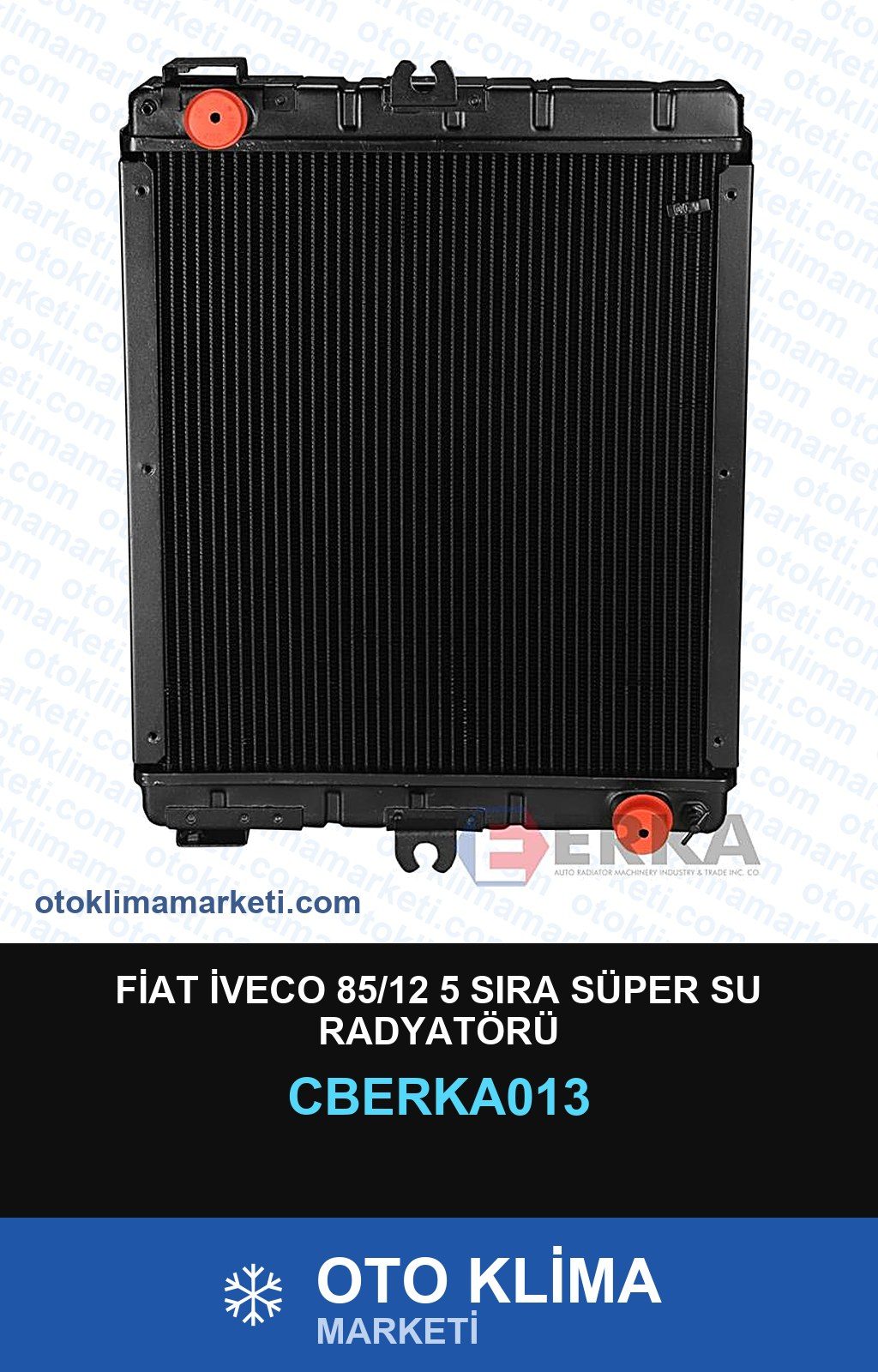 Fiat İveco 85/12 5 Sıra Süper Su Radyatörü — SU RADYATÖRÜ — ERKA marka — Uyumlu: FIAT, IVECO