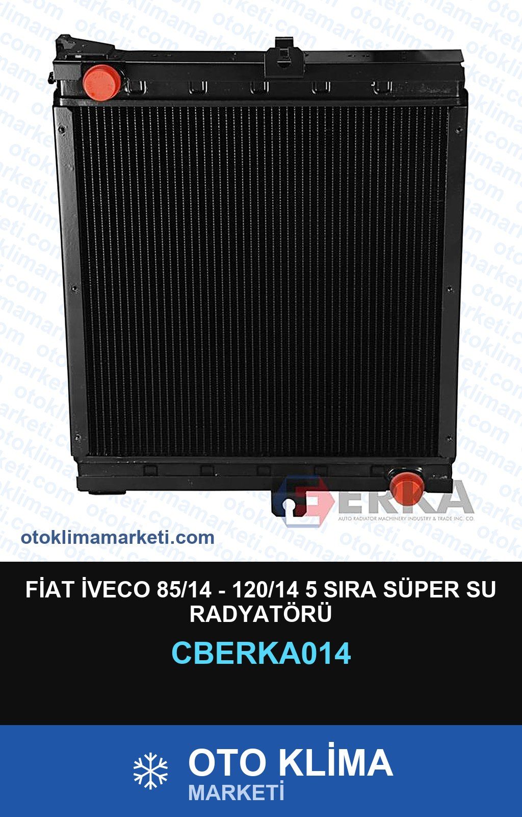 Fiat İveco 85/14 - 120/14 5 Sıra Süper Su Radyatörü — SU RADYATÖRÜ — ERKA marka — Uyumlu: FIAT, IVECO