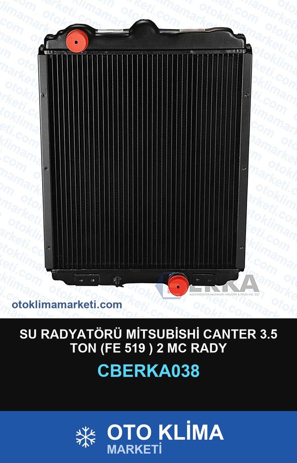 Su Radyatörü Mitsubishi Canter 3.5 Ton (Fe 519 ) 2 Mc Rady — SU RADYATÖRÜ — ERKA marka — Uyumlu: MITSUBISHI