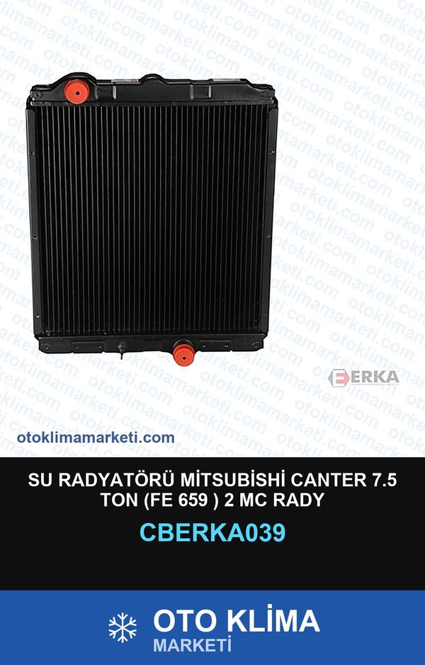 Su Radyatörü Mitsubishi Canter 7.5 Ton (Fe 659 ) 2 Mc Rady — SU RADYATÖRÜ — ERKA marka — Uyumlu: MITSUBISHI