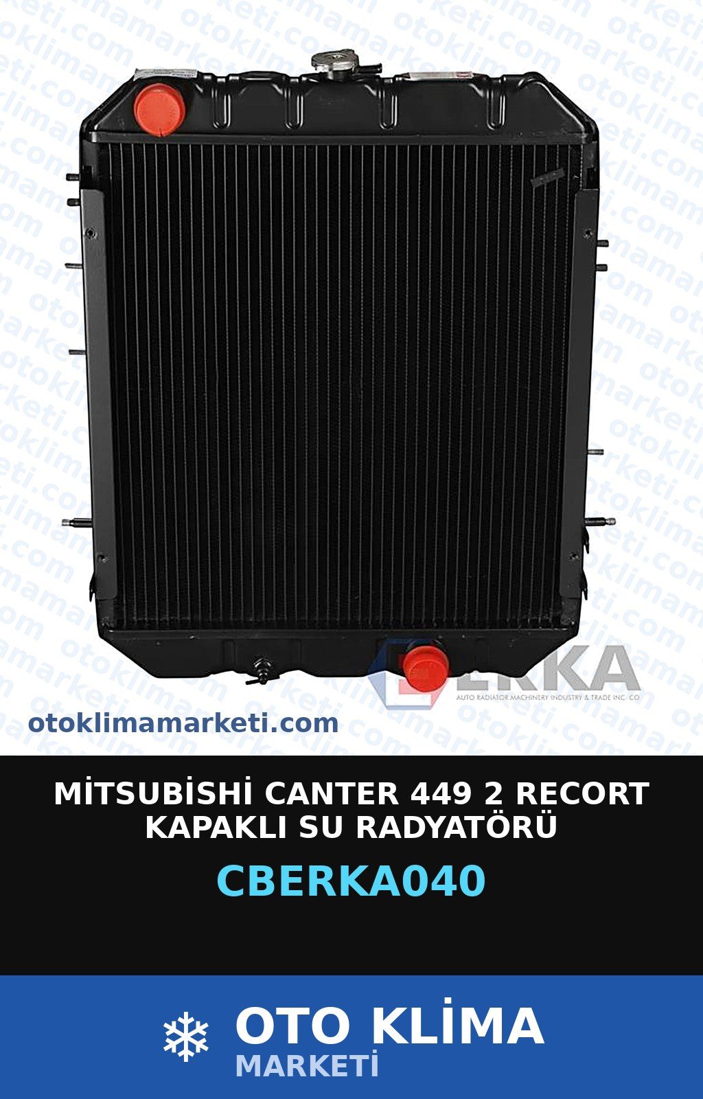 Mitsubishi Canter 449 2 Recort Kapaklı Su Radyatörü — SU RADYATÖRÜ — ERKA marka — Uyumlu: MITSUBISHI