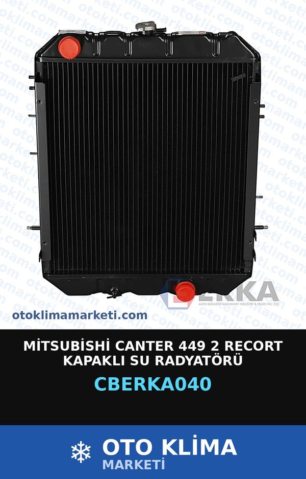 Mitsubishi Canter 449 2 Recort Kapaklı Su Radyatörü — SU RADYATÖRÜ — ERKA marka — Uyumlu: MITSUBISHI