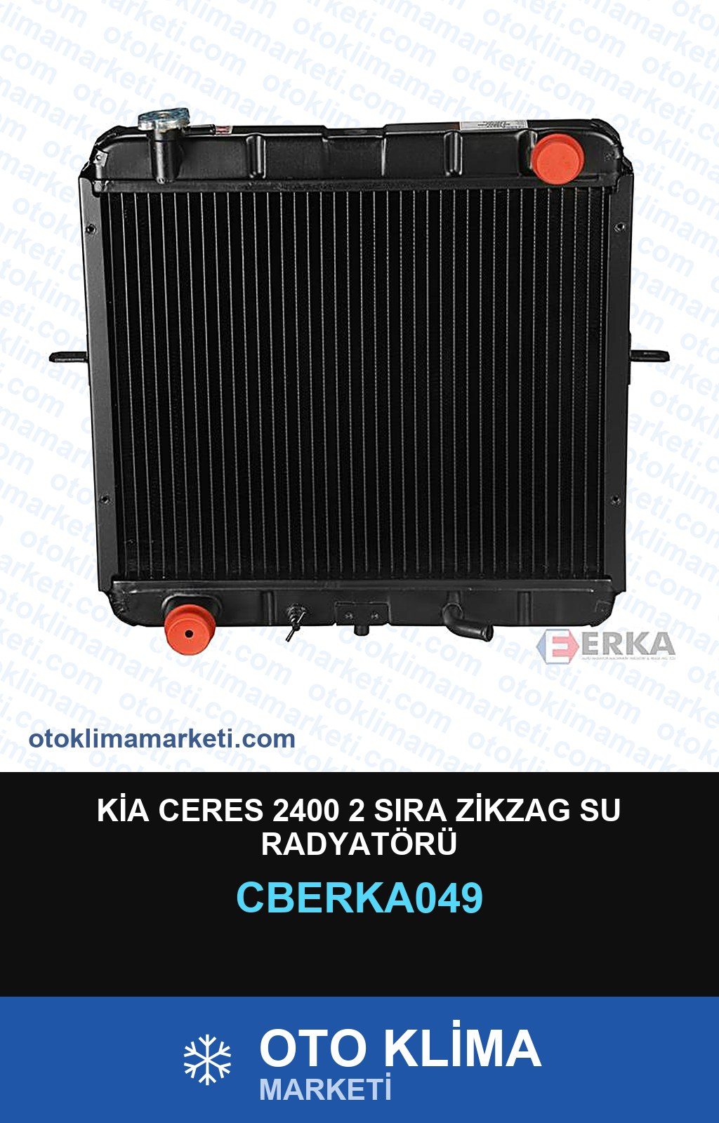 Kia Ceres 2400 2 Sıra Zikzag Su Radyatörü — SU RADYATÖRÜ — ERKA marka — Uyumlu: KIA