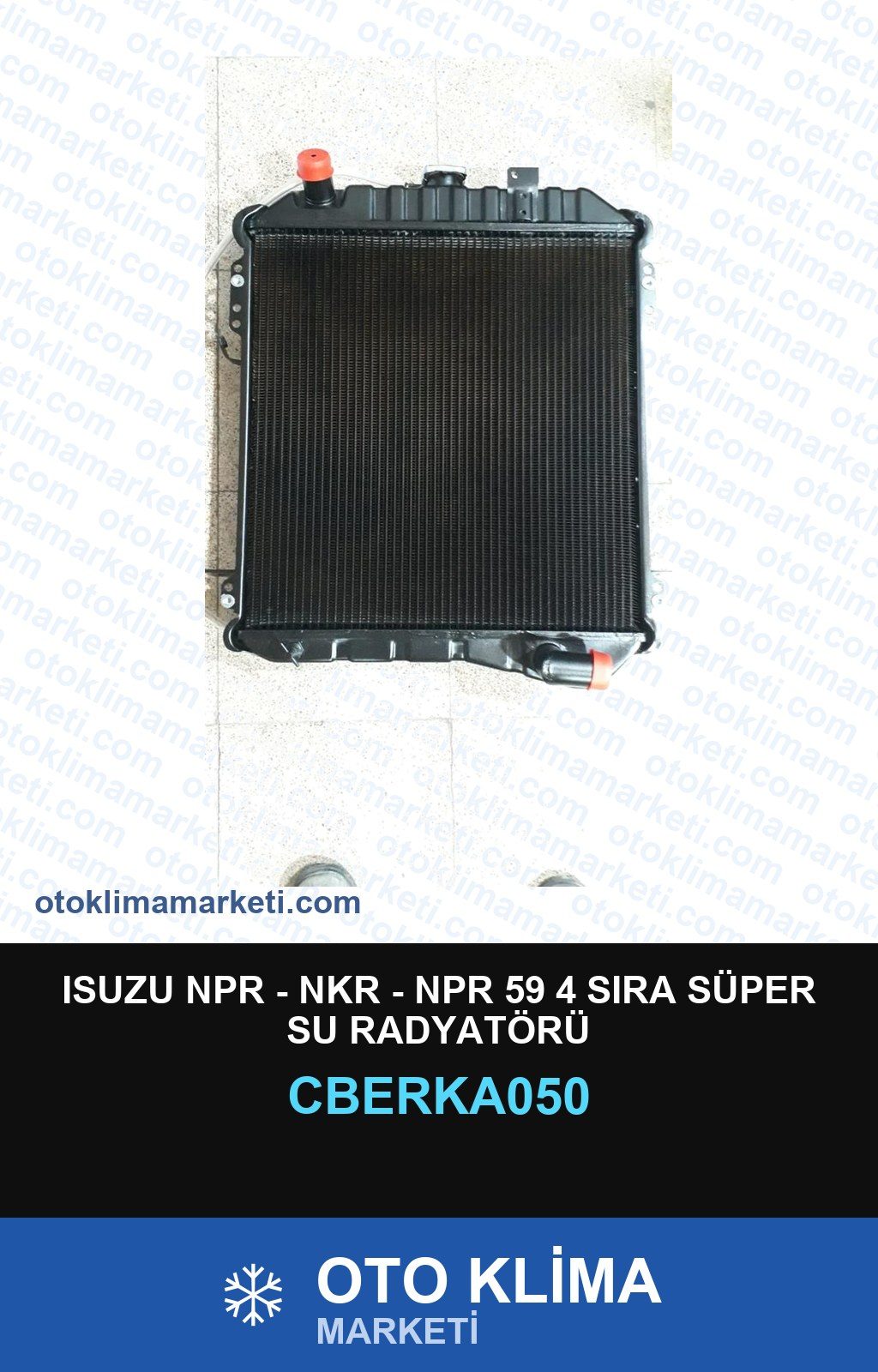 Isuzu NPR - Nkr - NPR 59 4 Sıra Süper Su Radyatörü — SU RADYATÖRÜ — ERKA marka — Uyumlu: ISUZU