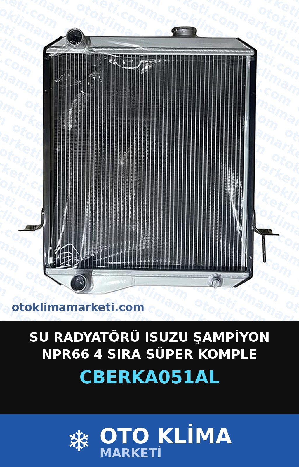 Su Radyatörü Isuzu Şampiyon NPR66 4 Sıra Süper Komple Alüminyum — SU RADYATÖRÜ — ERKA marka — Uyumlu: ISUZU