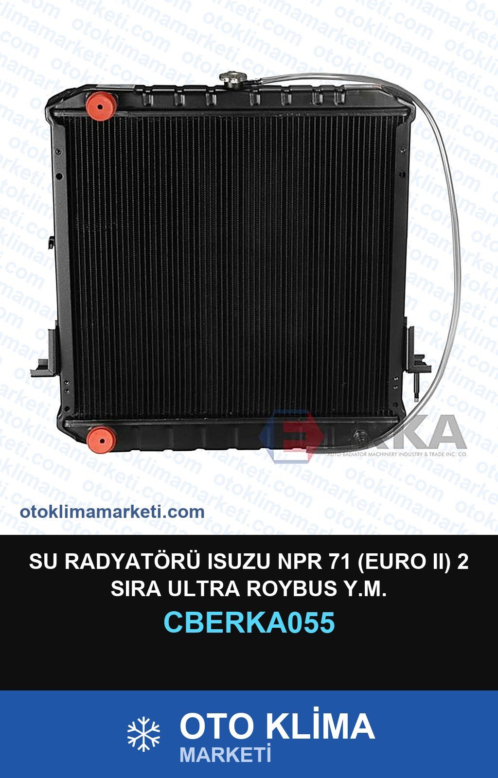 Su Radyatörü Isuzu NPR 71 (Euro II) 2 Sıra Ultra Roybus Y.M. — SU RADYATÖRÜ — ERKA marka — Uyumlu: ISUZU
