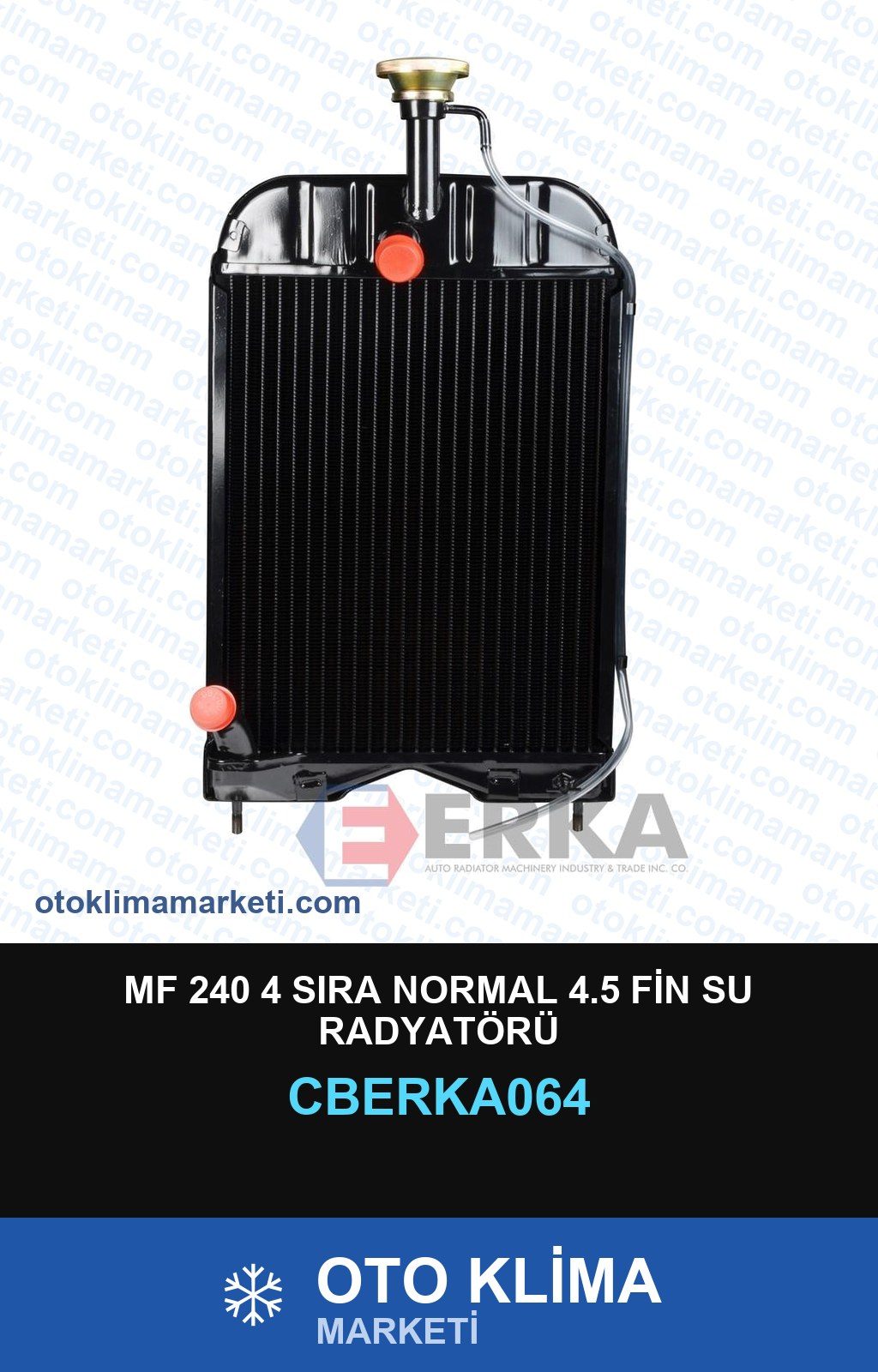 Mf 240 4 Sıra Normal 4.5 Fin Su Radyatörü — SU RADYATÖRÜ — ERKA marka