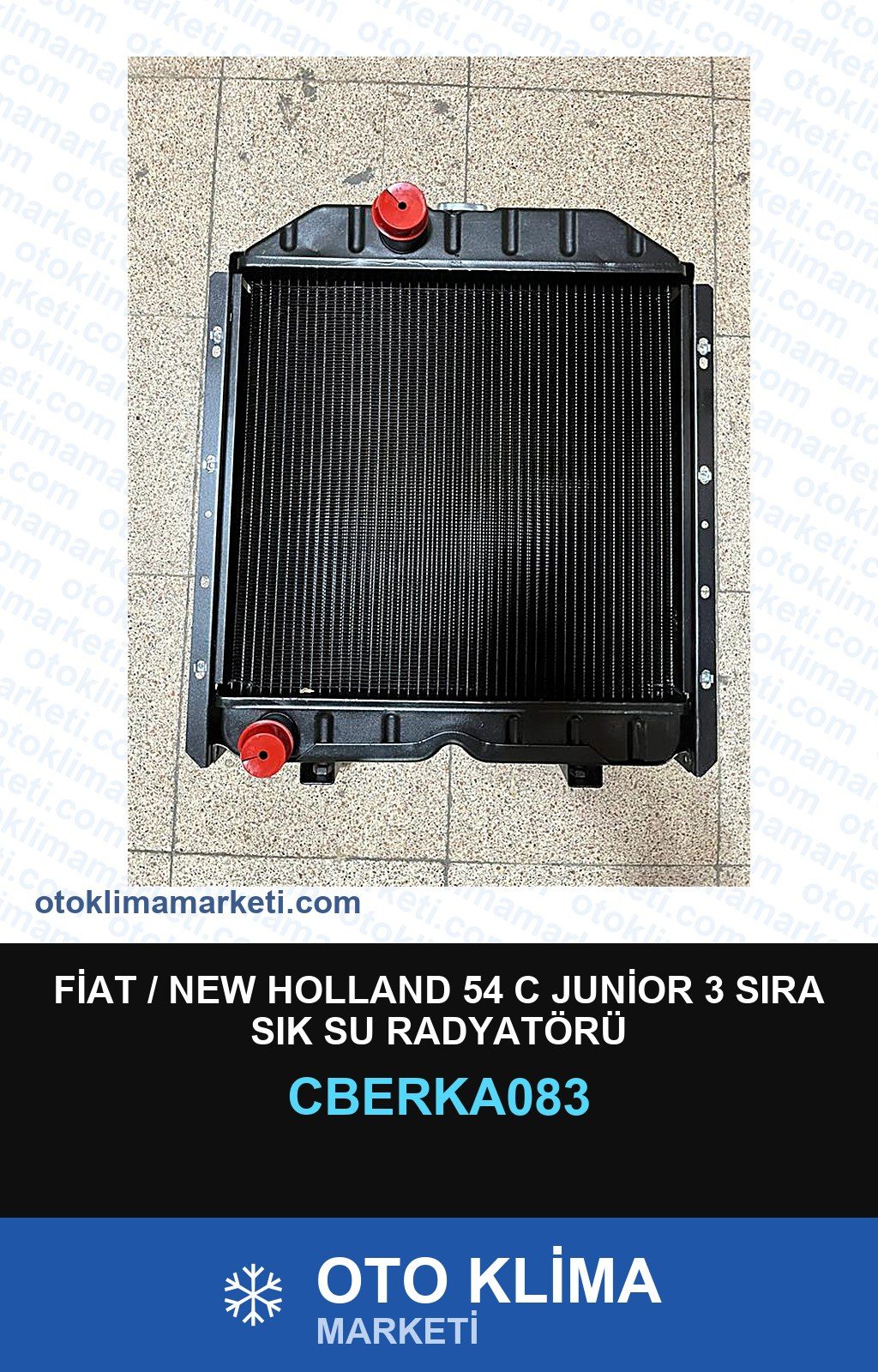 Fiat / New Holland 54 C Junior 3 Sıra Sık Su Radyatörü — SU RADYATÖRÜ — ERKA marka — Uyumlu: FIAT, NEW HOLLAND
