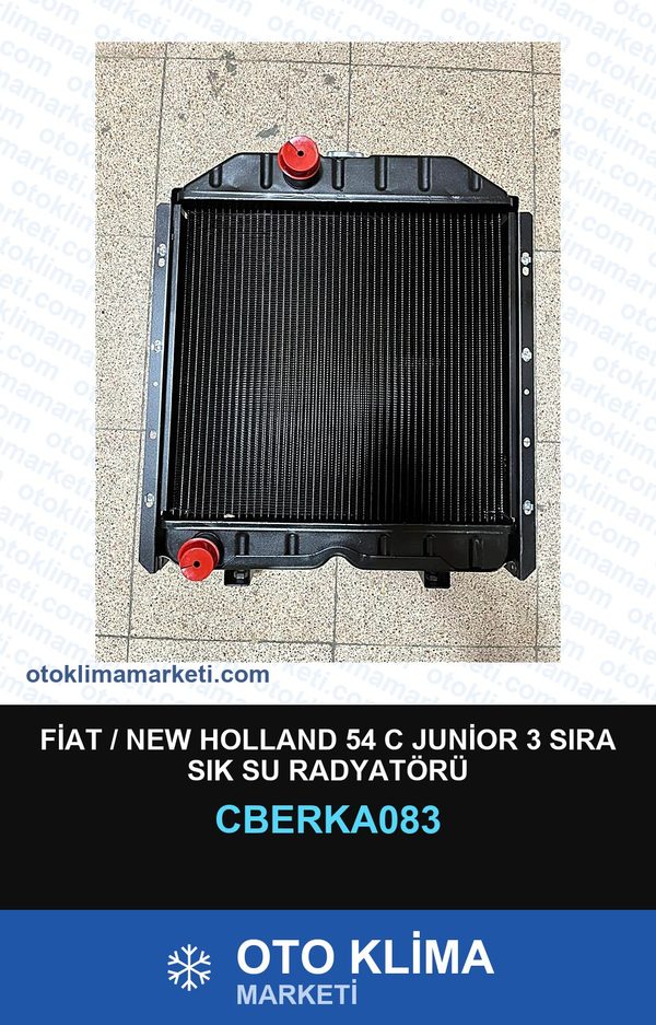 Fiat / New Holland 54 C Junior 3 Sıra Sık Su Radyatörü — SU RADYATÖRÜ — ERKA marka — Uyumlu: FIAT, NEW HOLLAND