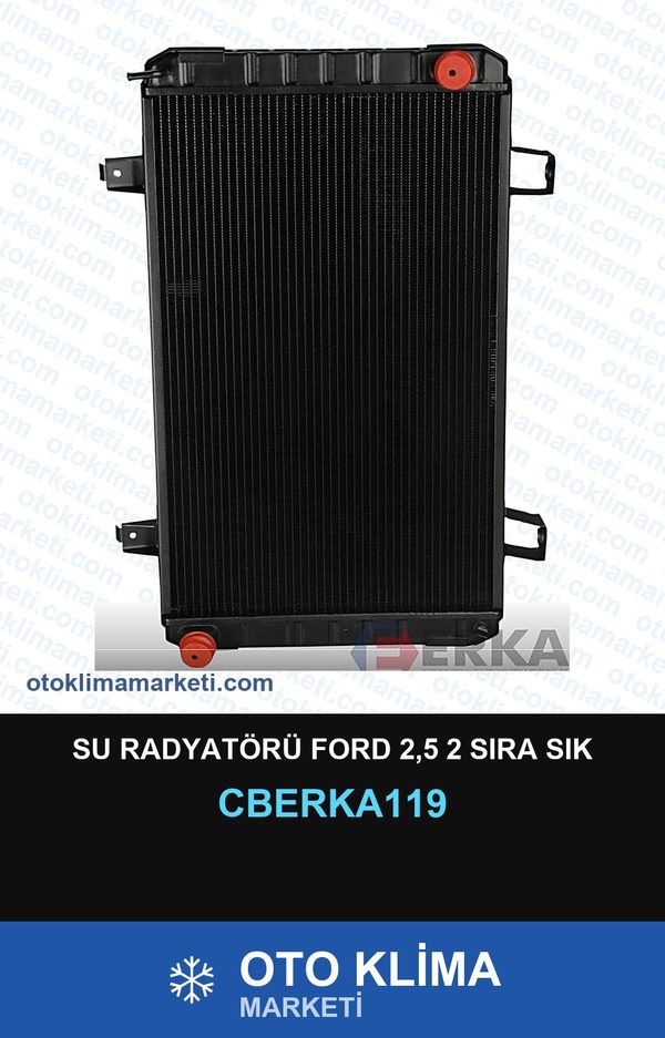 Su Radyatörü Ford 2,5 2 Sıra Sık — SU RADYATÖRÜ — ERKA marka — Uyumlu: FORD