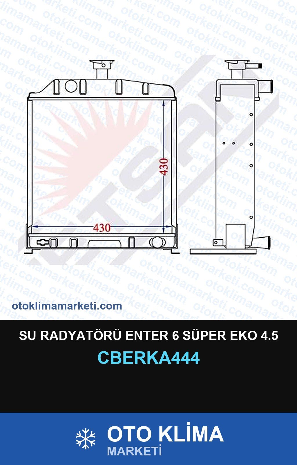 Su Radyatörü Enter 6 Süper Eko 4.5 — SU RADYATÖRÜ — ERKA marka