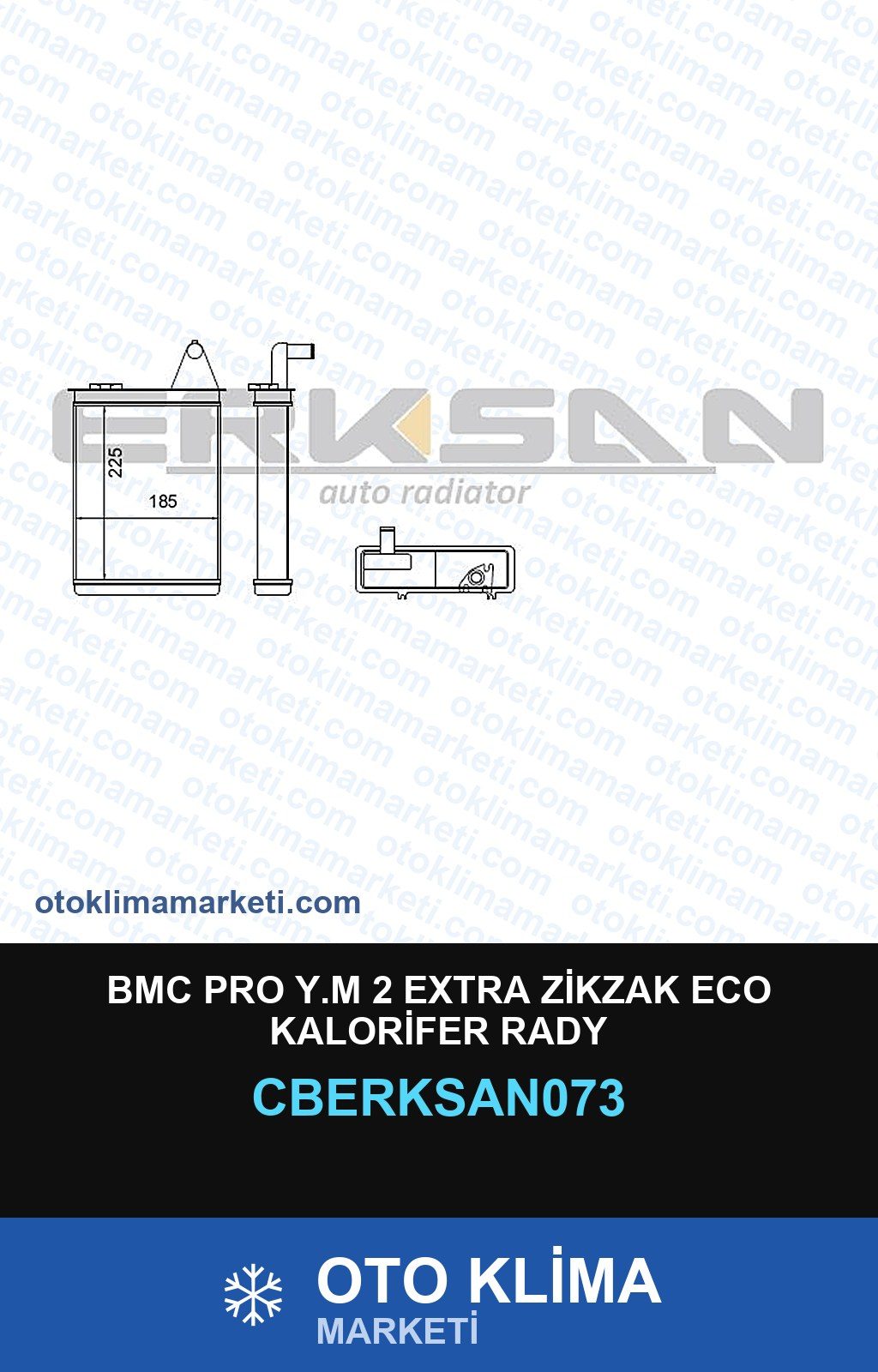 BMC Pro Y.M 2 Extra Zikzak Eco Kalorifer Rady — KALORİFER PETEĞİ — ERKSAN marka — Uyumlu: BMC