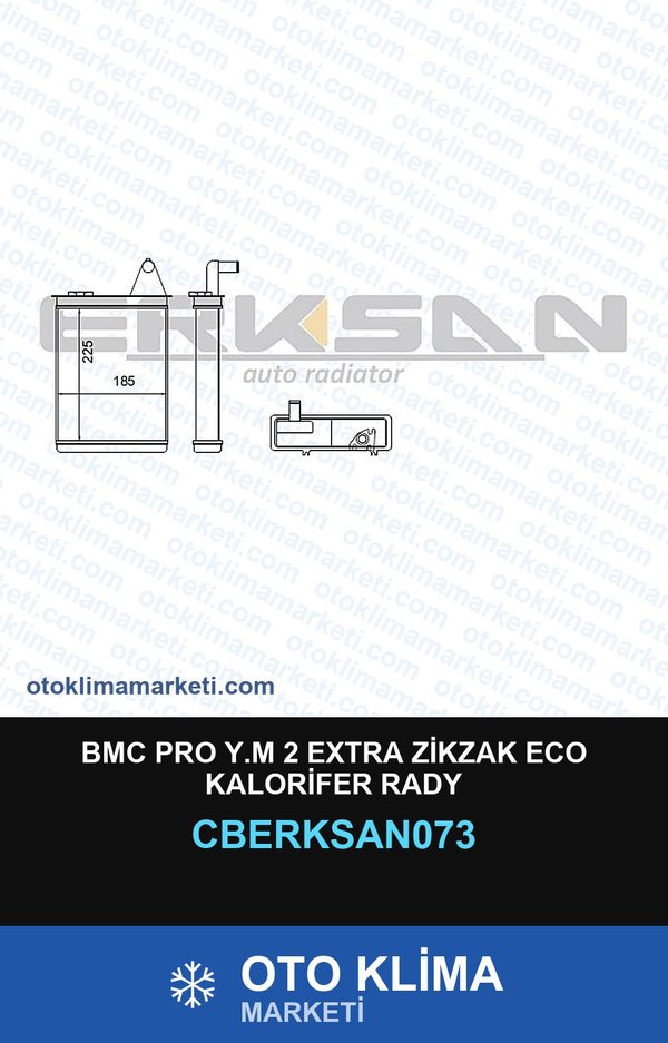BMC Pro Y.M 2 Extra Zikzak Eco Kalorifer Rady — KALORİFER PETEĞİ — ERKSAN marka — Uyumlu: BMC