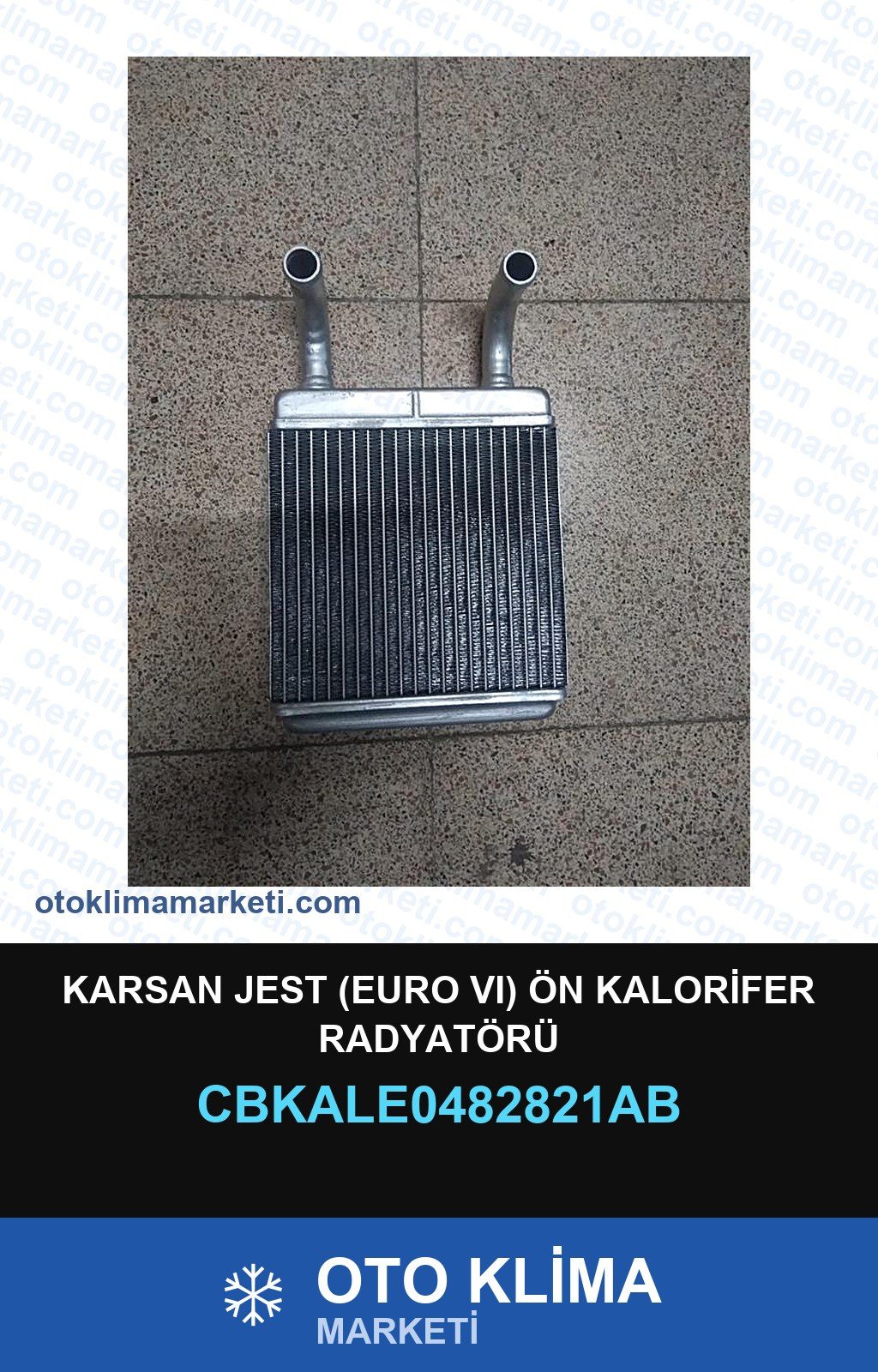 Karsan Jest (Euro VI (6)) Ön Kalorifer Radyatörü — KALORİFER PETEĞİ — KALE marka — Uyumlu: KARSAN