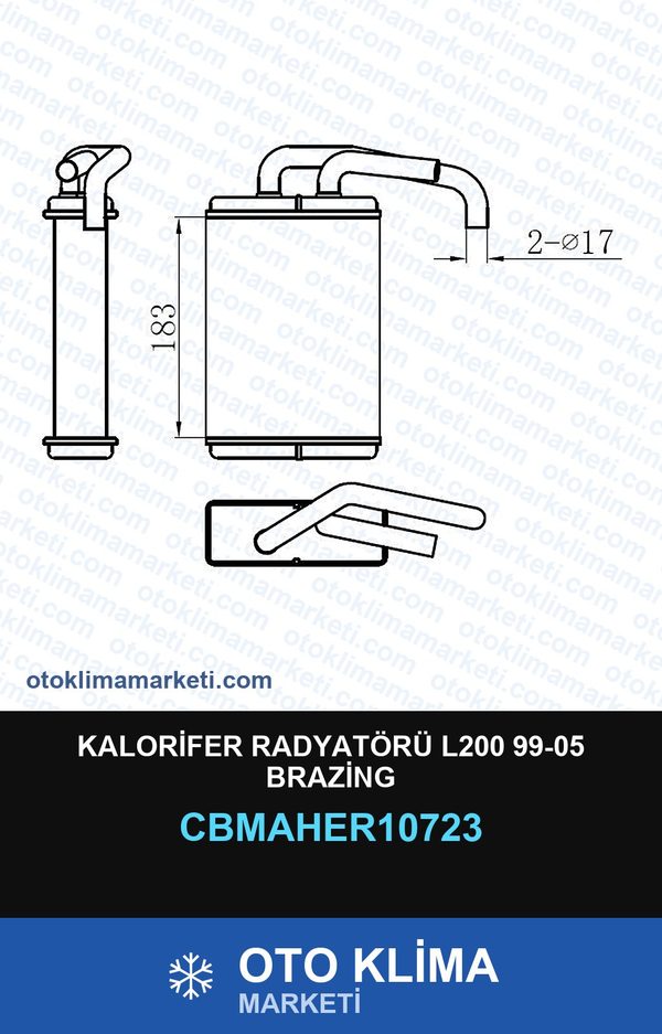Kalorifer Radyatörü L200 99-05 Brazing — KALORİFER PETEĞİ — MAHER marka