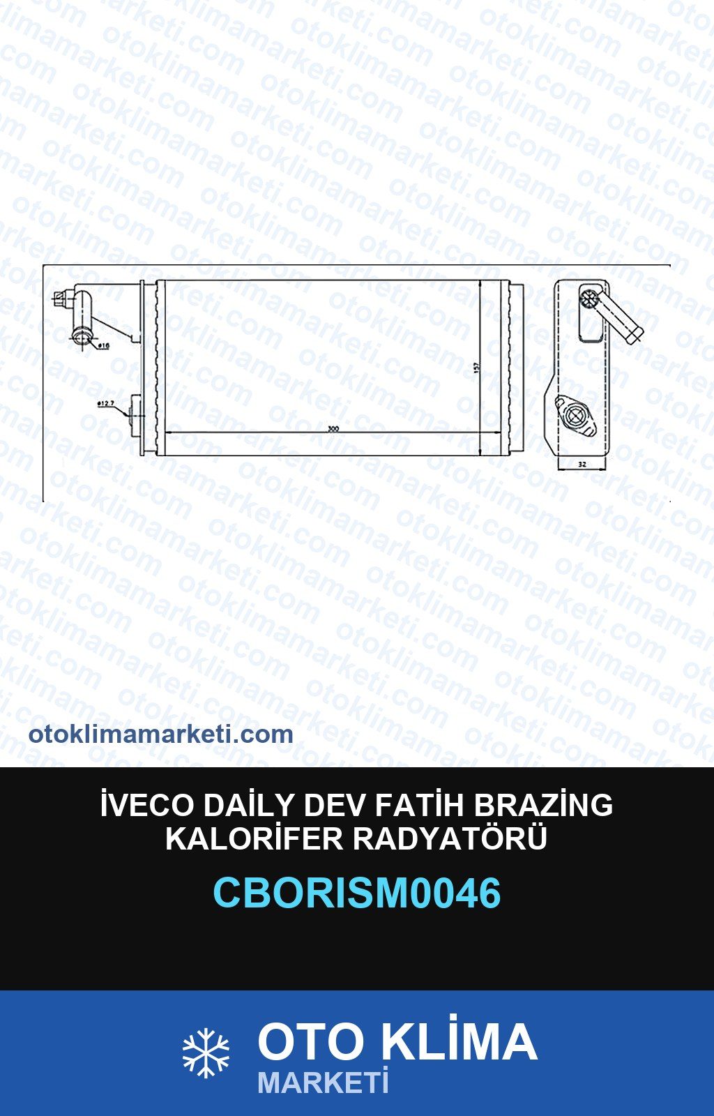 İveco Daily Dev Fatih Brazing Kalorifer Radyatörü — KALORİFER PETEĞİ — ORİS marka — Uyumlu: IVECO