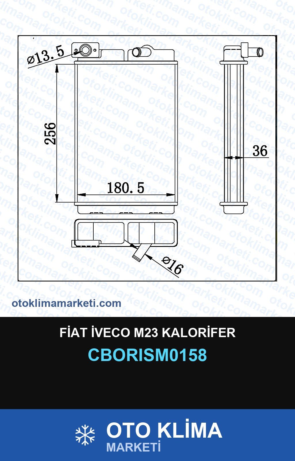 Fiat İveco M23 Kalorifer — KALORİFER PETEĞİ — ORİS marka — Uyumlu: FIAT, IVECO