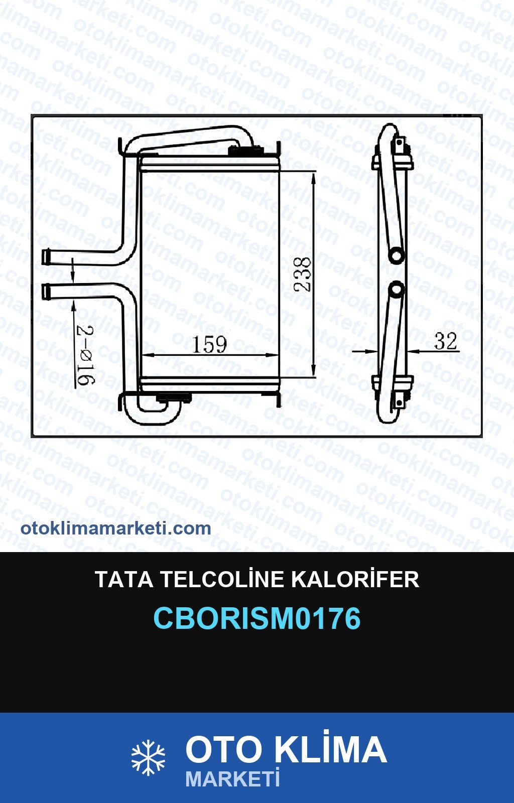 Tata Telcoline Kalorifer — KALORİFER PETEĞİ — ORİS marka — Uyumlu: TATA