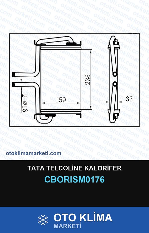 Tata Telcoline Kalorifer — KALORİFER PETEĞİ — ORİS marka — Uyumlu: TATA