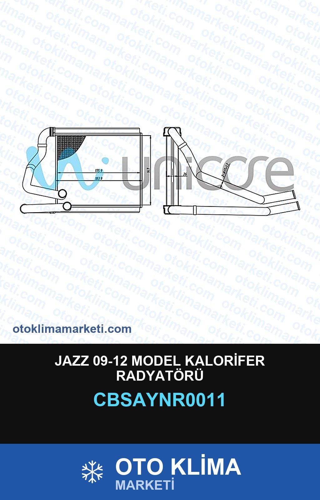 Jazz 09-12 Model Kalorifer Radyatörü — KALORİFER PETEĞİ — UNICORE marka