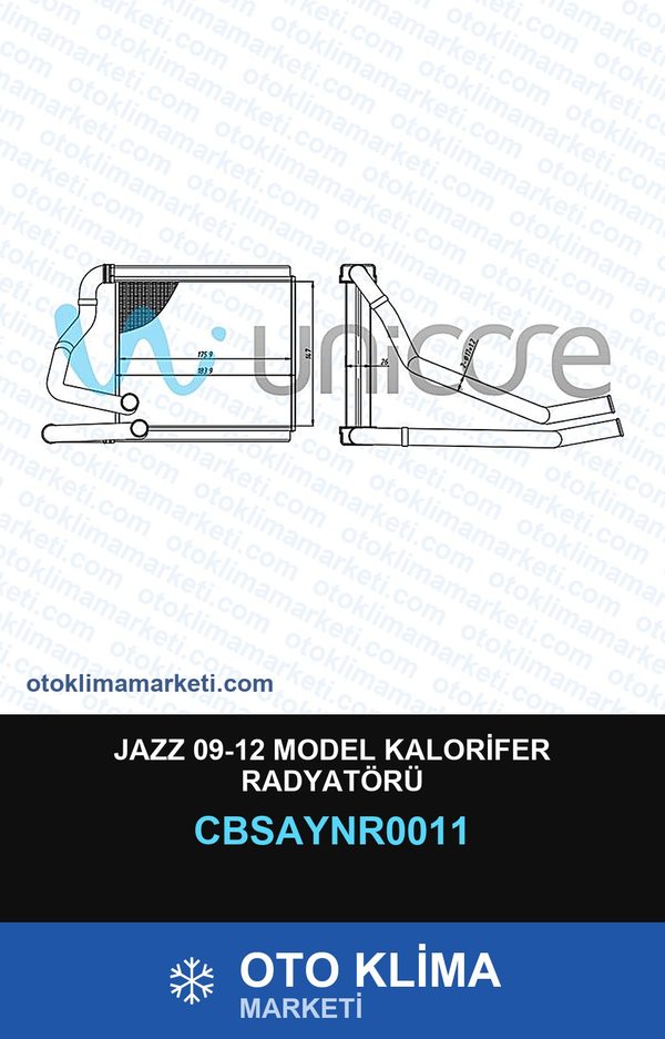 Jazz 09-12 Model Kalorifer Radyatörü — KALORİFER PETEĞİ — UNICORE marka