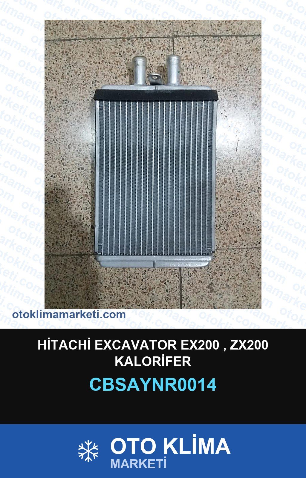 Hitachi Excavator EX200 , ZX200 Kalorifer — KALORİFER PETEĞİ — UNICORE marka — Uyumlu: HITACHI