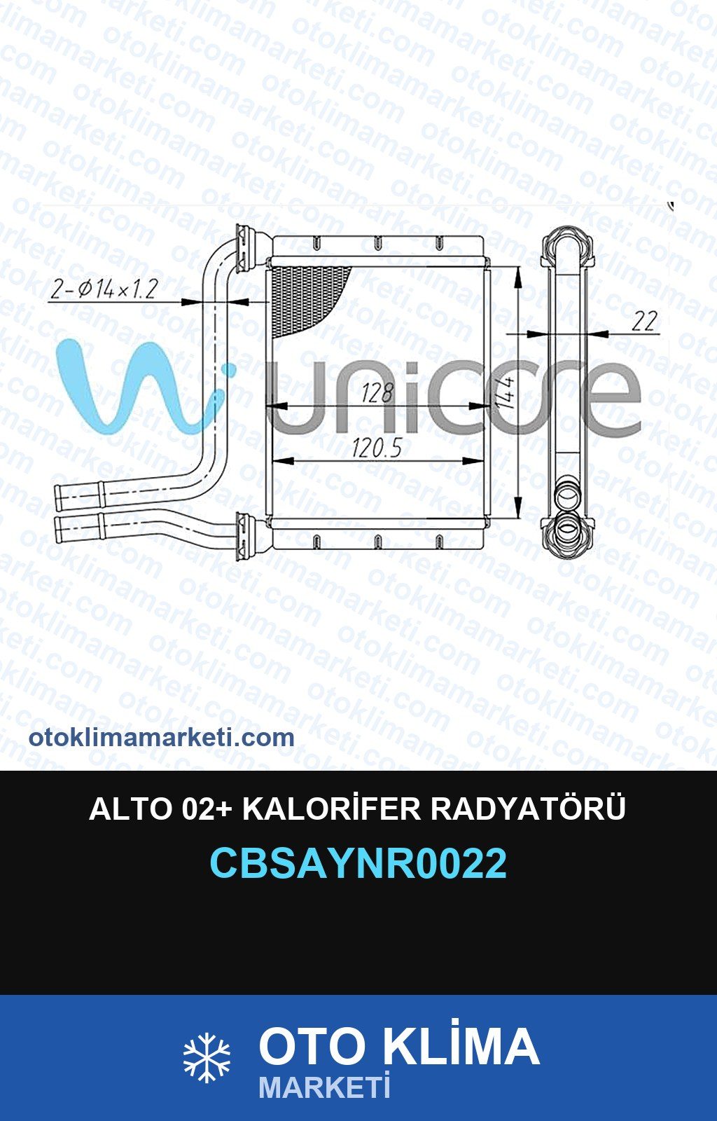 Alto 02+ Kalorifer Radyatörü — KALORİFER PETEĞİ — UNICORE marka
