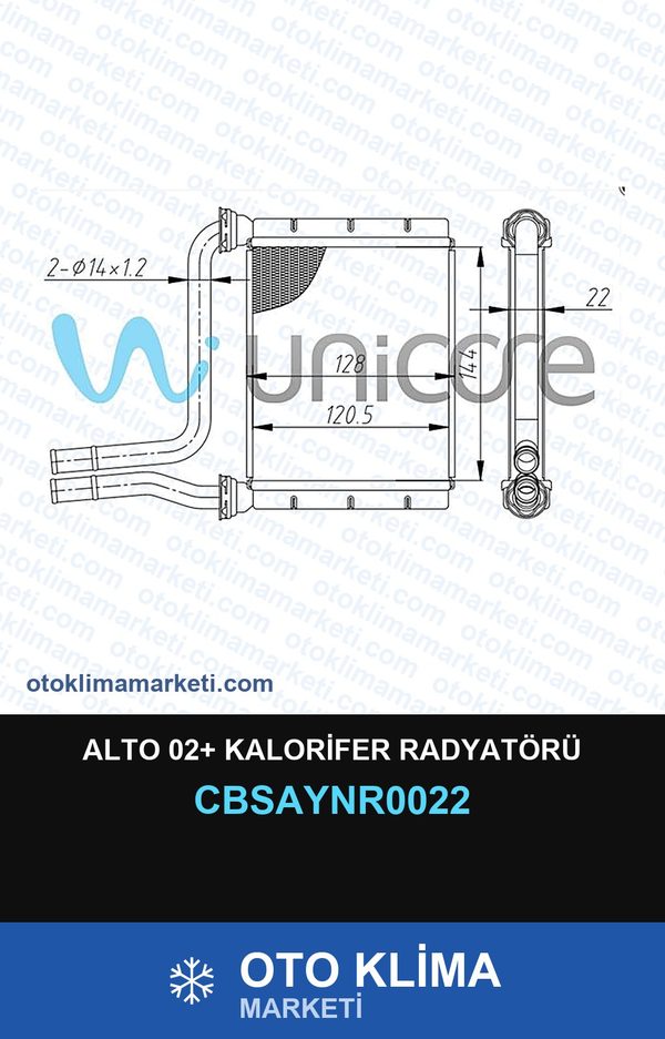 Alto 02+ Kalorifer Radyatörü — KALORİFER PETEĞİ — UNICORE marka