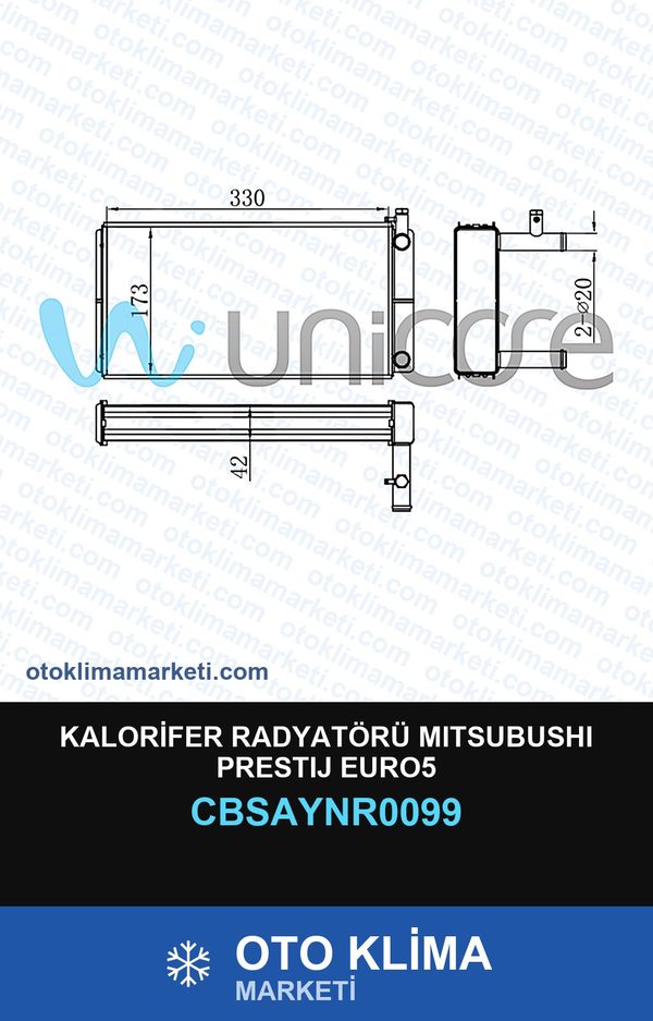 Kalorifer Radyatörü Mıtsubushı Prestıj EURO5 — KALORİFER PETEĞİ — UNICORE marka