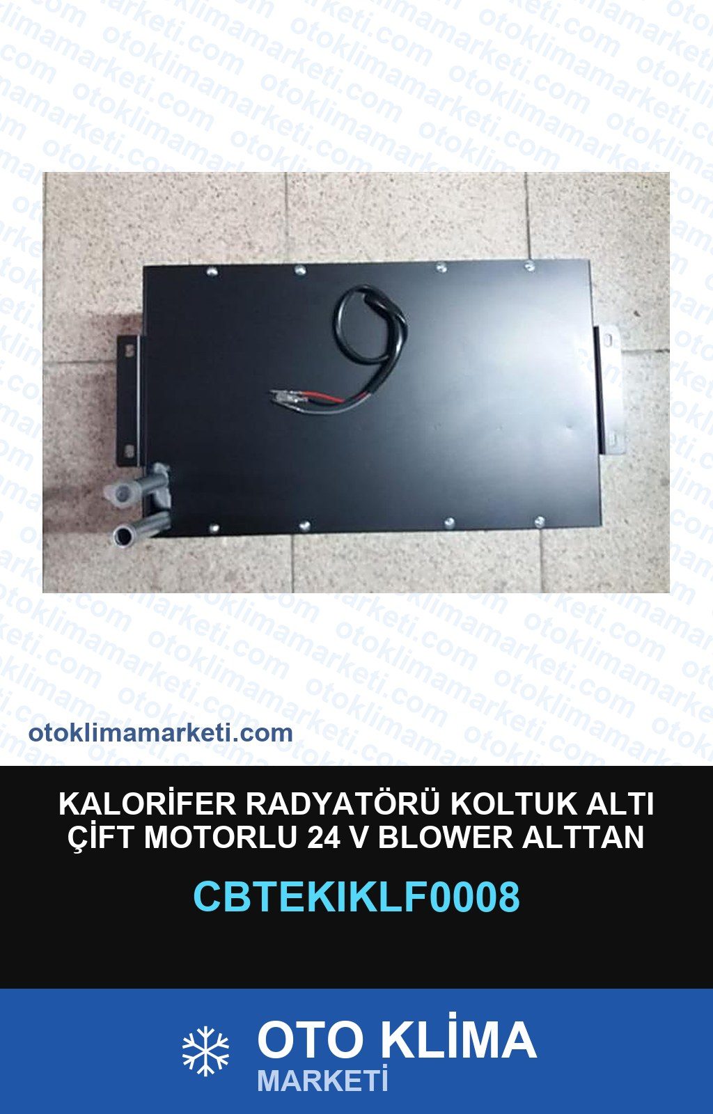 Kalorifer Radyatörü Koltuk Altı Çift Motorlu 24 V Blower Alttan Çıkış — KALORİFER PETEĞİ — TEKISI marka