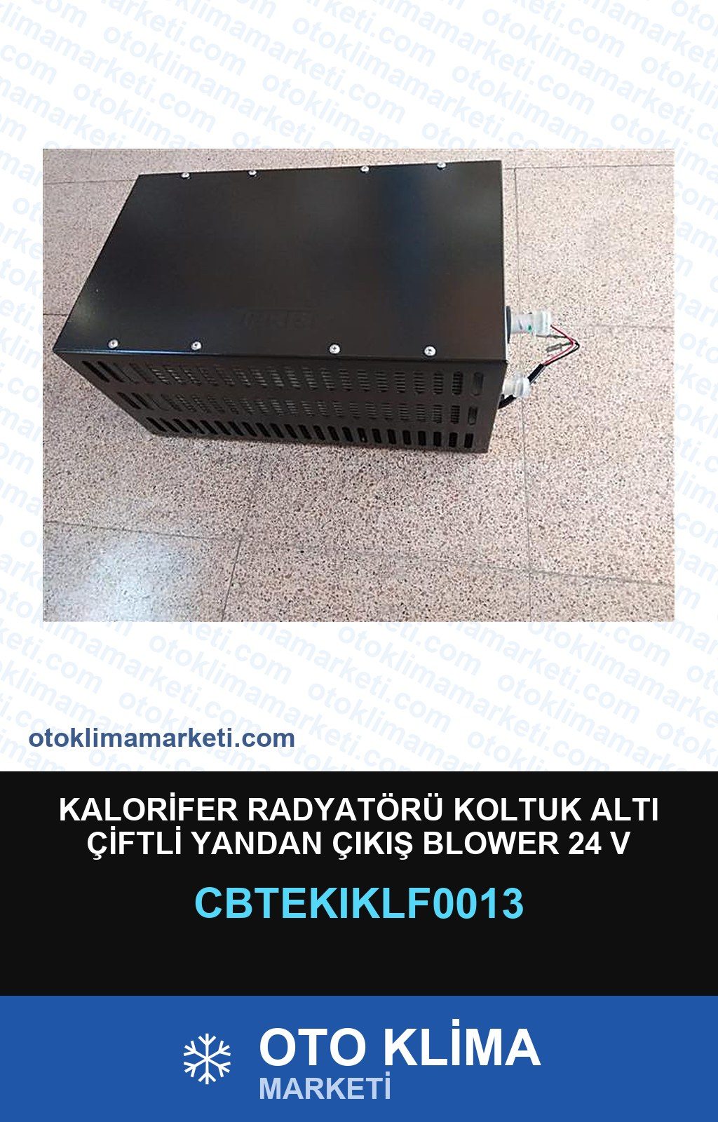 Kalorifer Radyatörü Koltuk Altı Çiftli Yandan Çıkış Blower 24 V — KALORİFER PETEĞİ — TEKISI marka