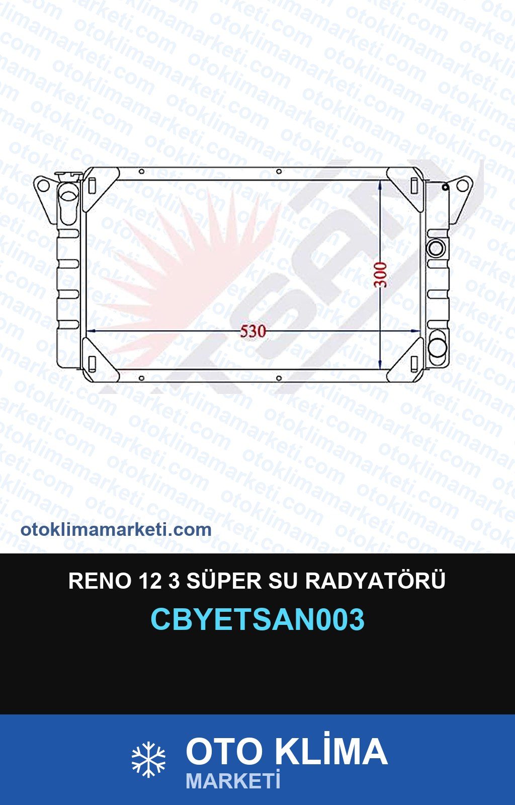 Reno 12 3 Süper Su Radyatörü — SU RADYATÖRÜ — YETSAN marka