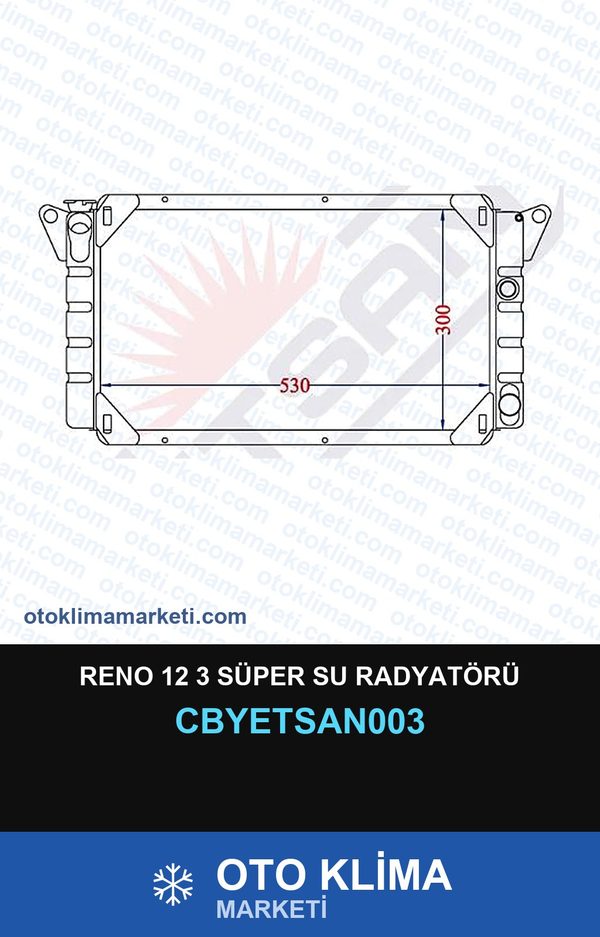 Reno 12 3 Süper Su Radyatörü — SU RADYATÖRÜ — YETSAN marka