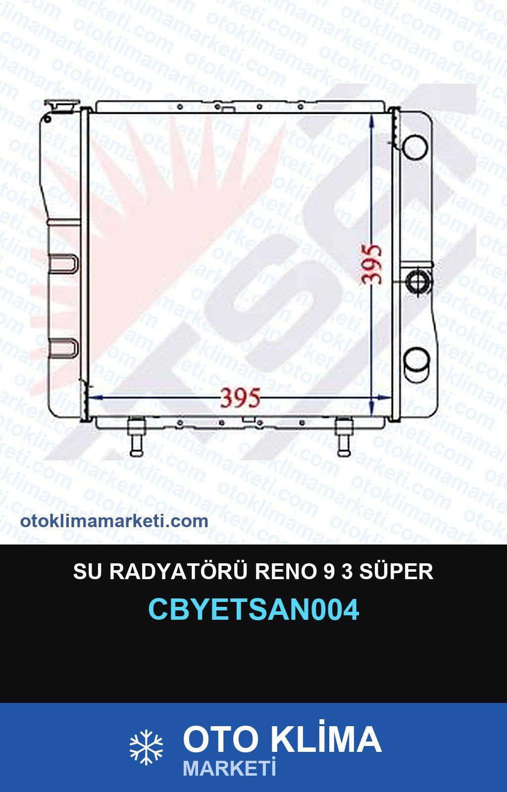 Su Radyatörü Reno 9 3 Süper — SU RADYATÖRÜ — YETSAN marka