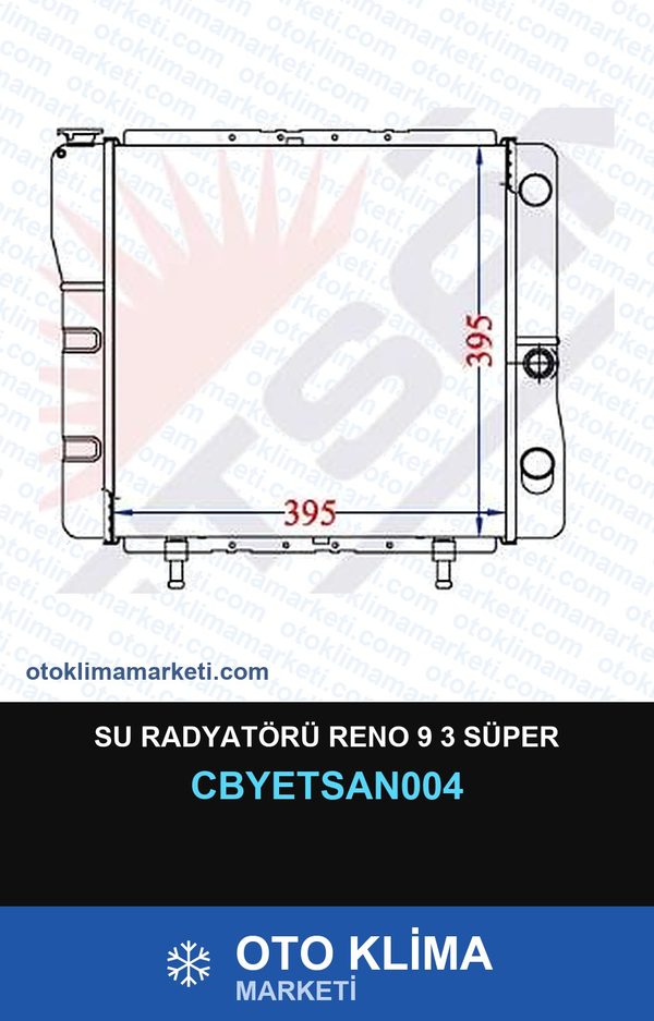 Su Radyatörü Reno 9 3 Süper — SU RADYATÖRÜ — YETSAN marka