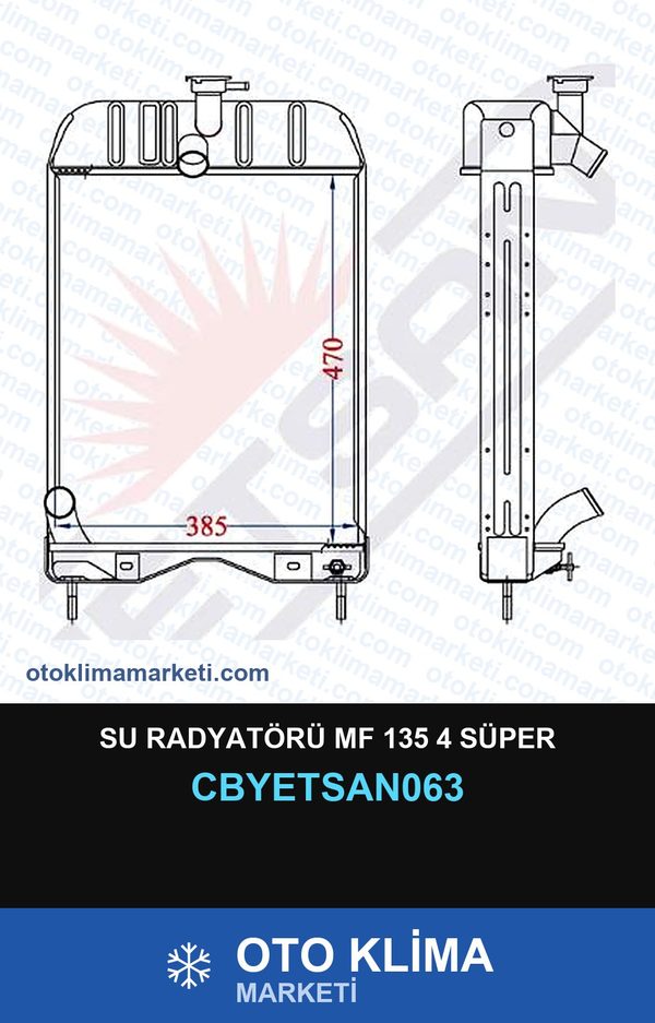 Su Radyatörü Mf 135 4 Süper — SU RADYATÖRÜ — YETSAN marka