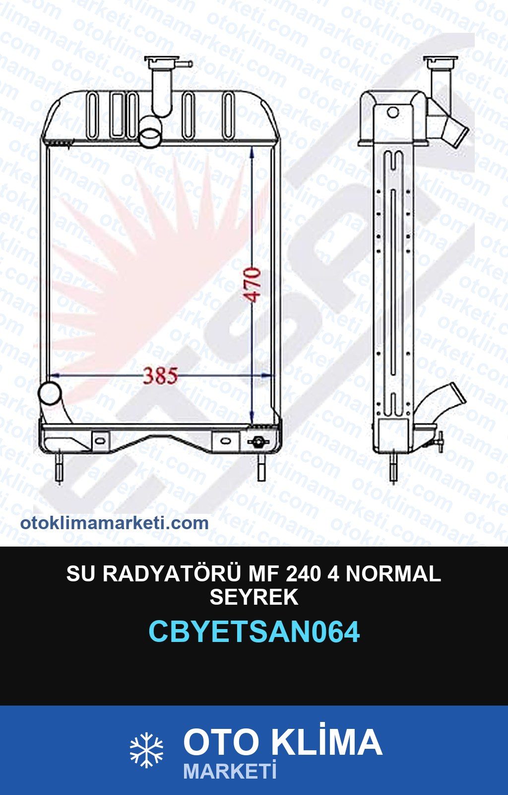 Su Radyatörü Mf 240 4 Normal Seyrek — SU RADYATÖRÜ — YETSAN marka