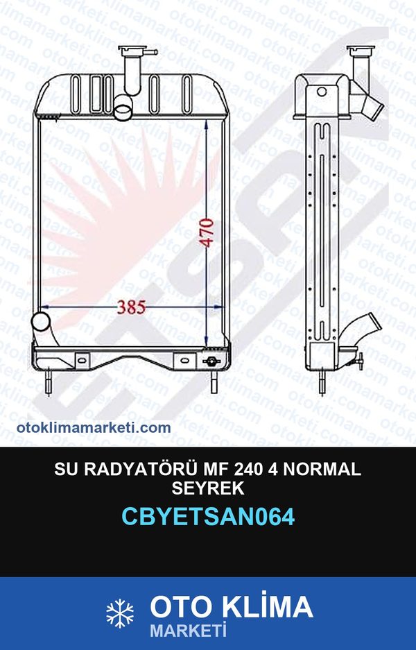 Su Radyatörü Mf 240 4 Normal Seyrek — SU RADYATÖRÜ — YETSAN marka