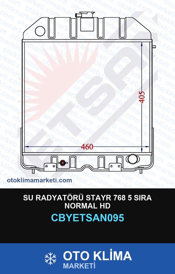 Su Radyatörü Stayr 768 5 Sıra Normal Hd — SU RADYATÖRÜ — YETSAN marka